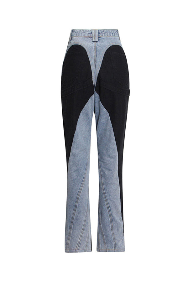Edge Contrast Hybrid Slim Fit High Waist Sculpted Denim Spiral Jeans