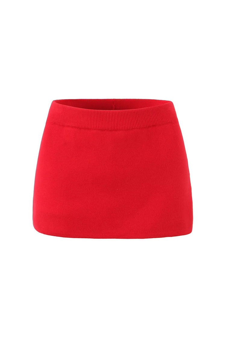 Red mini skirt bodycon cheap
