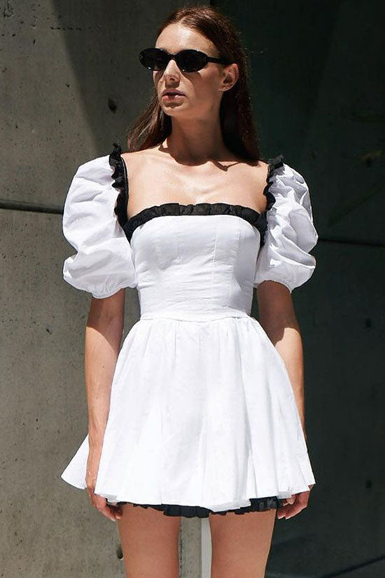 Fit and flare summer dress with sleeves best sale