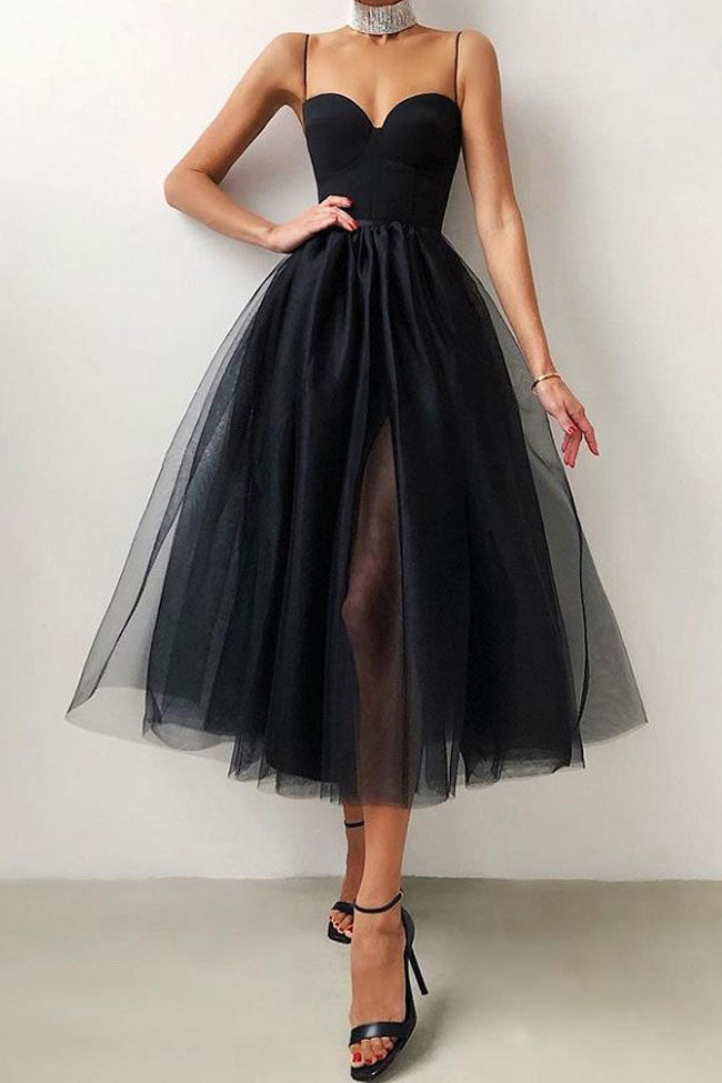 Silky Sweetheart Sleeveless Satin Mesh Fit & Flare Cocktail Midi