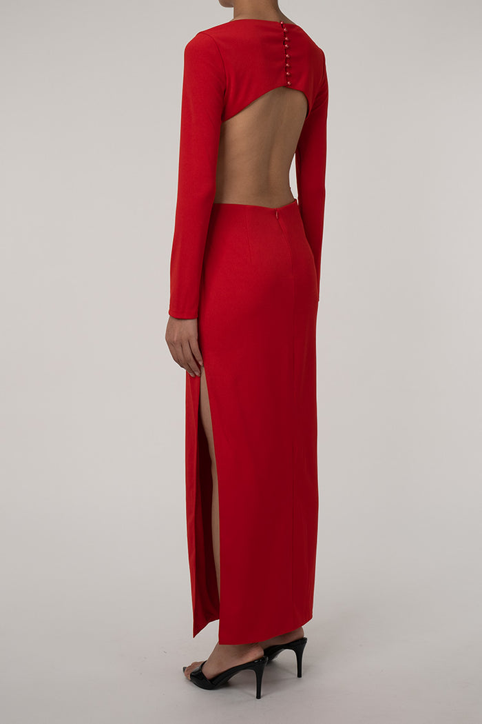 Rosie Cutout Long Dress -IVO- – Estella.K