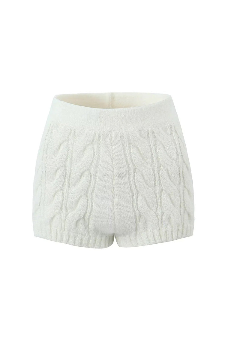 Eliza Knit Shorts (White) | – Nana Jacqueline