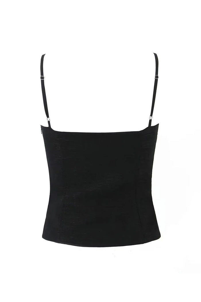 トップス Winged Strap Bow Tank Top Girls - Willow & Root Bow Strap Ruched Tank Top - Girl's