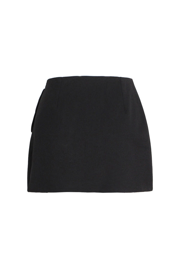 Sparkly Rhinestone Embellished Large Buckle High Waist Split Micro Mini Skirt