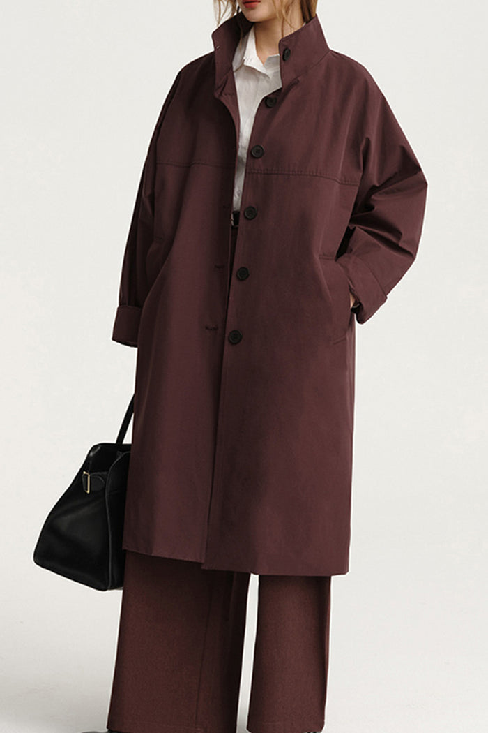 stein】 Oversized Contrast Trench Coat