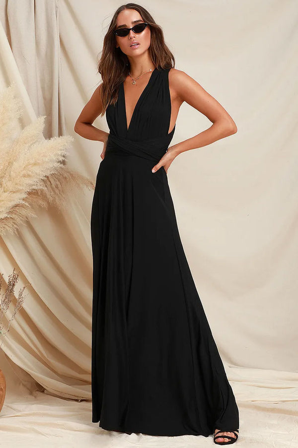 Black Asymmetrical Maxi Dress - Halter Maxi Dress - Cutout Dress - Lulus